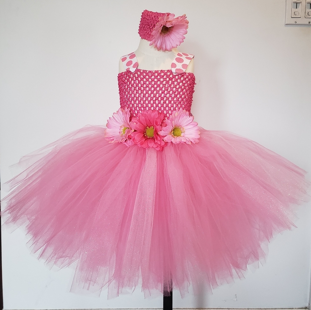 Toddler Girls Pink Tutu Party Dress